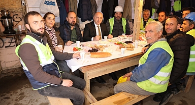Bıyık'tan, Kapalı Pazar Alanı şantiyesine ziyaret
