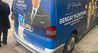 Gencay Yıldıztekin'in seçim aracına saldırı!