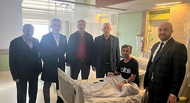 MHP’den Gazeteci Murat Gökkaya’ya geçmiş olsun ziyareti