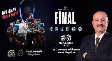 Gebze’de Dev Ekranda UEFA Gençlik Ligi Finali Heyecanı