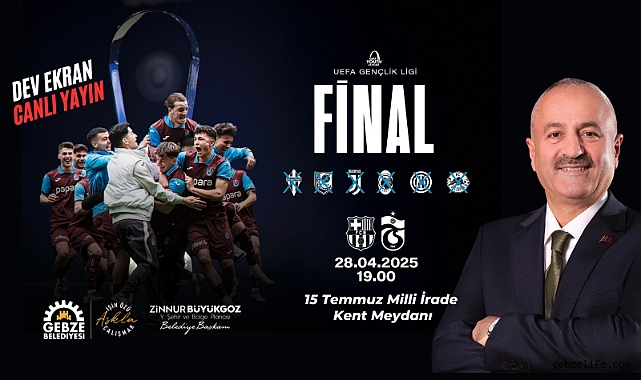 Gebze'de Dev Ekranda UEFA Gençlik Ligi Finali Heyecanı
