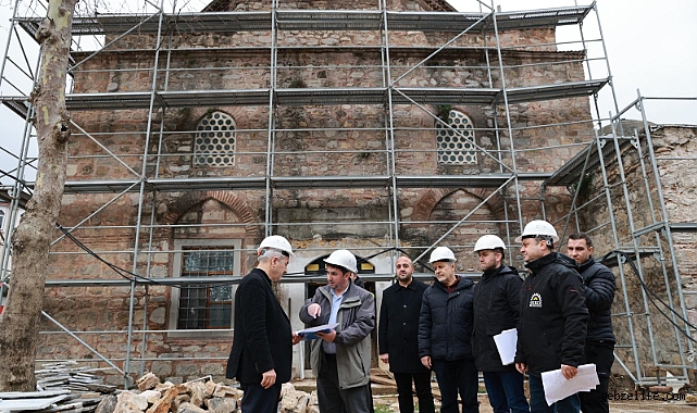 Tarihi Çarşı Hamamı Restorasyonunu Yerinde İnceledi